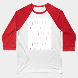 Holiday, konfetti, fun, joy, festive, tinsel, konfetti, seamless, pattern Baseball T-Shirt